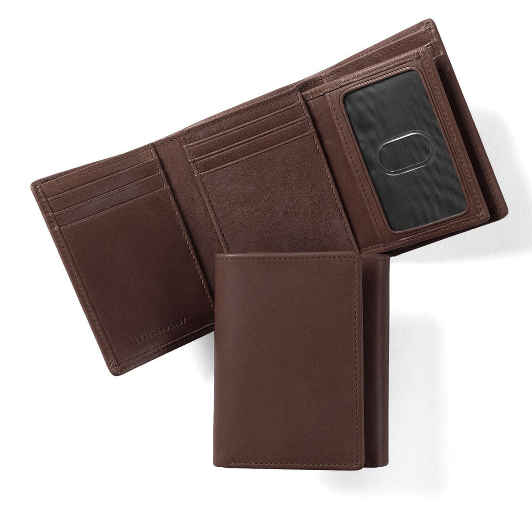 handbags Mens Brown Tri Fold  Leather Wallet