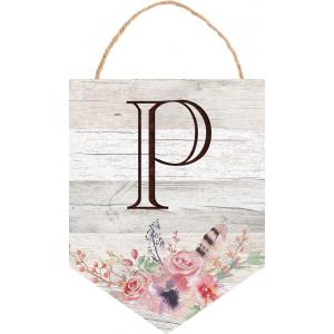 Engravable & Personalized Gifts Painted Floral Wood Hanging Sign