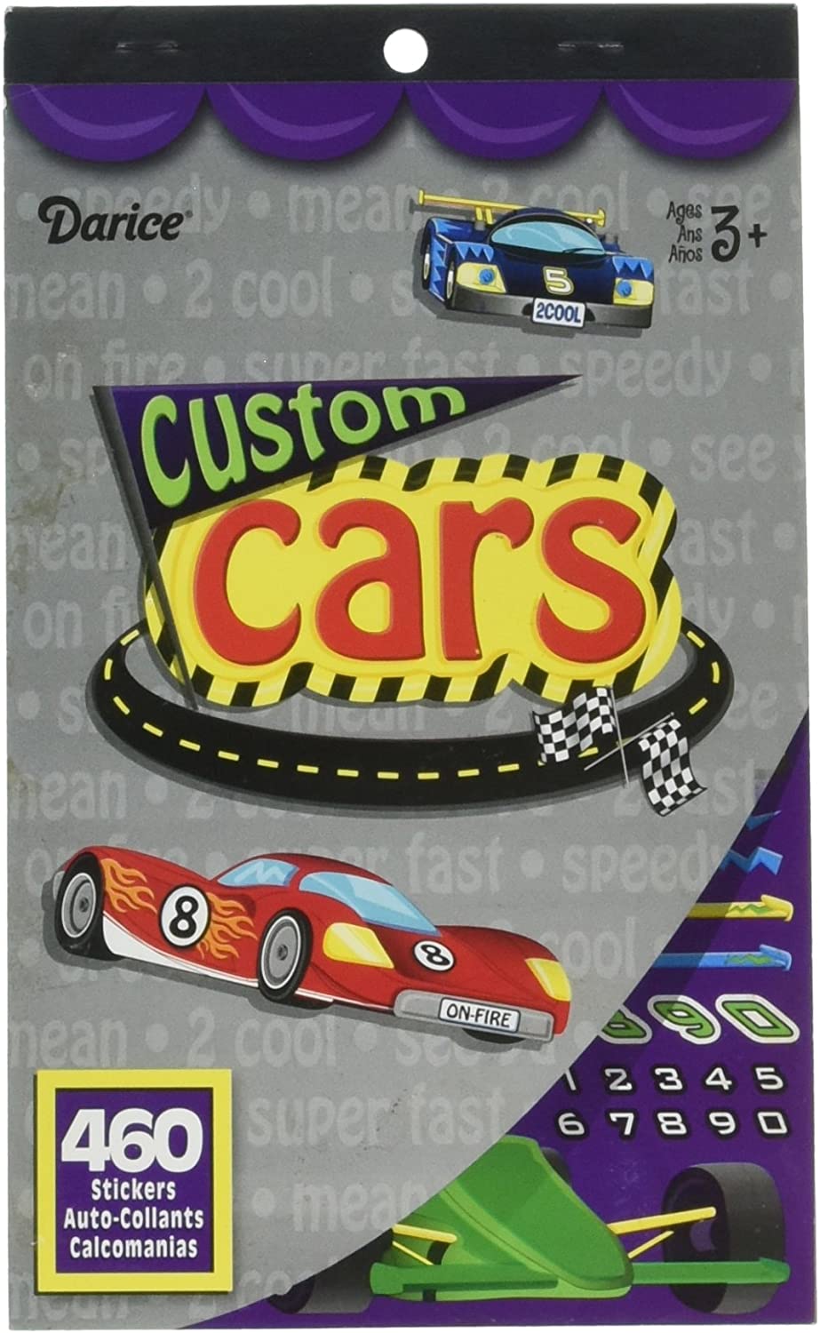 KIDS CORNER  460 Piece, Custom Cars Themed Sticker Book