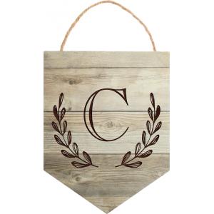 Engravable & Personalized Gifts LIGHT FAUX WOOD HANGING SIGN