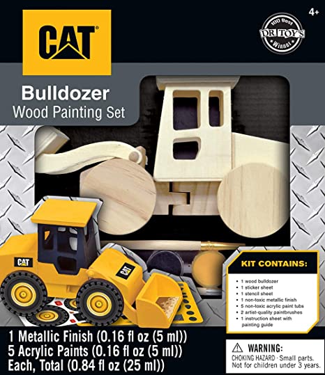 KIDS CORNER Bulldozer Wood Painting Set