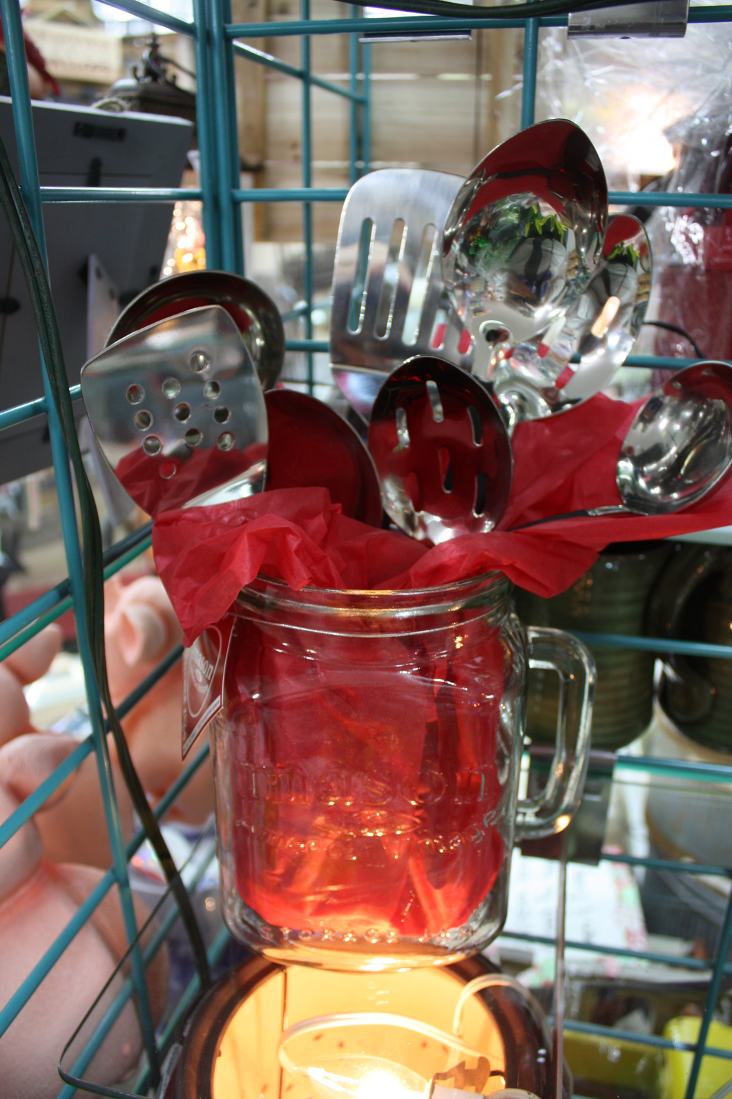 HOME DECOR, GIFTS AND SUCH MASON JAR UTENSIL HOLDER