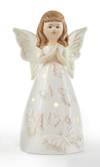 Bereavement Gifts and Quilts LED ANGEL WITH BUTTERFLY WINGS