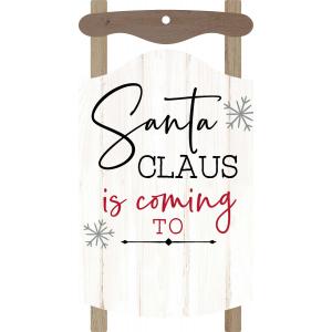 Engravable & Personalized Gifts  Santa Clause is Coming to (Insert Name) Wood Sled Ornament